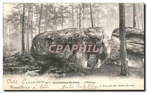 Ansichtskarte AK Fontainebleau Barbizon L Elephant