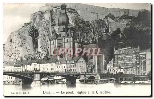 Ansichtskarte AK Dinant Le Pont I eglise et la Citadelle