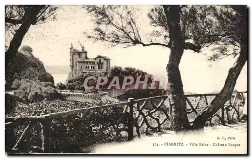 Cartes postales Biarritz Villa Belza Chateau Basque