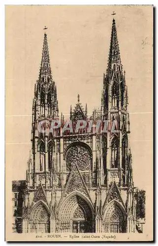 Cartes postales Rouen Eglise Saint Ouen (Facade)