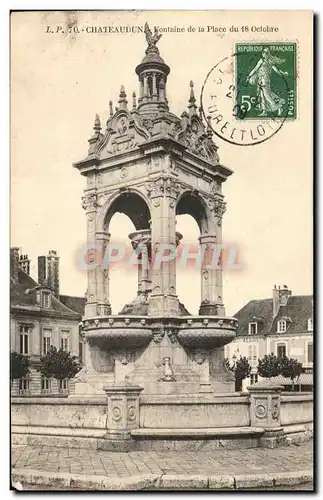 Cartes postales Chateaudun Fontaine de la Place du 18 octobre