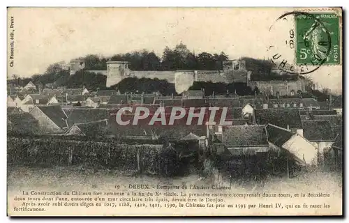 Cartes postales Dreux Remparts de L Aneien Chateau