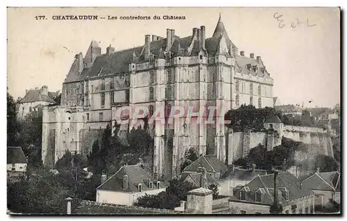 Cartes postales Chateauduun Les Contreforts du Chateau