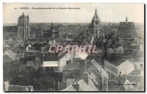 Ansichtskarte AK Dreux Vue Generale Prise de la Chapelle Saint Louis