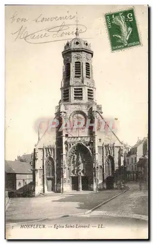 Ansichtskarte AK Honfleur Eglise Saint Leonard