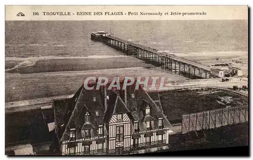 Ansichtskarte AK Trouville Reine Des Plages Pelit Normandy et Jetee Promenade