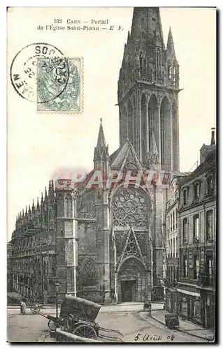 Cartes postales Caen Portail de L Eglise Saint Pierre