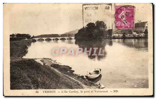 Cartes postales Vernon L ile Corday le Pont et Vernonnet