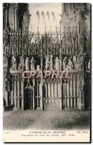 Ansichtskarte AK Cathedrale De Chartres Fragment du Tour du Choeur