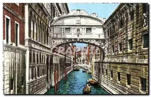 Ansichtskarte AK Venezia Ponte del Sospiri THe Bridge of Sighs Pont des Soupirs Die Seufzerbrucke