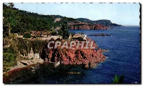 Cartes postales Route de la corniche d or Le Trayas Les calaques rouges