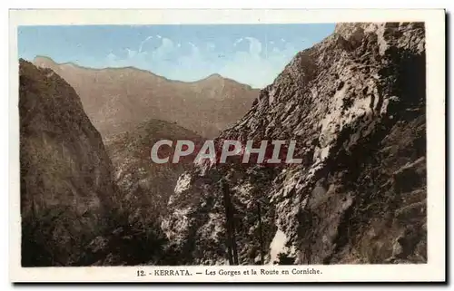 Cartes postales Kerrata Les Gorges et la Route en Corniche