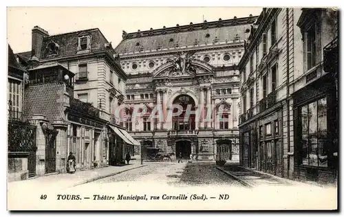 Cartes postales Tours Theatre Municipal rue Corneille