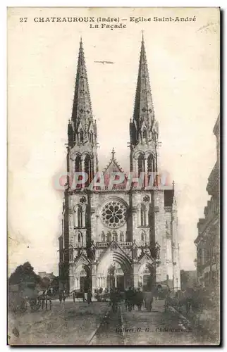 Ansichtskarte AK Chateauroux Eglise SAint Andre La Facade