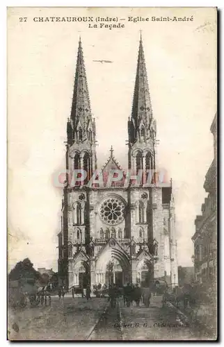Cartes postales Chateauroux Eglise SAint Andre La Facade
