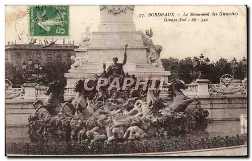 Ansichtskarte AK Bordeaux Le Monument des Girondins Groupe Sud