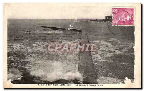 Cartes postales Batz Sur Mer La Jetee a Maree haute