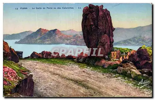 Cartes postales Piana Le Golfe de Porte vu des calanches