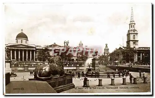 Cartes postales St Martins In The Fields Trafalgar Square London Lion