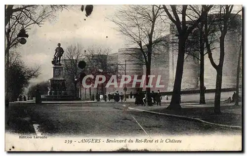 Cartes postales Angers Boulevard du Roi Rene et le Chateau