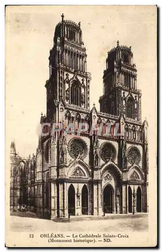 Cartes postales Orleans La Cathedrale Sainte Croix