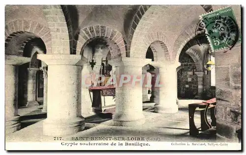 Cartes postales Saint Benoit Sur Loire Crypte souterraine de la basilique