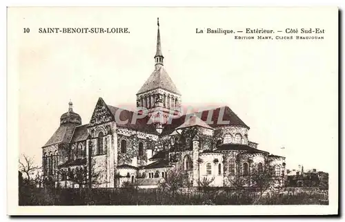 Cartes postales Saint Benoit sur Loire La Basilique Exterieur Cote Sud Est