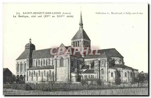 Cartes postales Saint Benoit sur Loire La Basilique cote sud