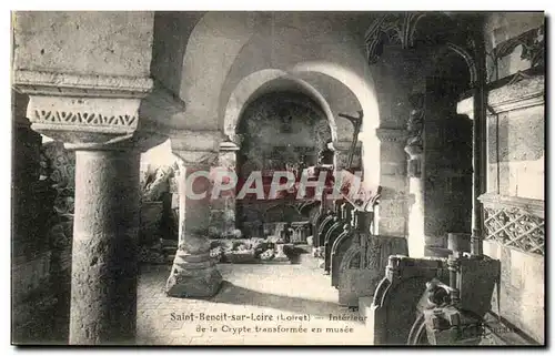 Cartes postales Saint Benoit sur Loire Interieur de la Crypte Transformee en Musee