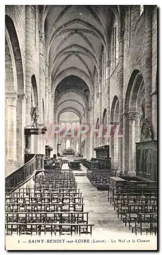 Cartes postales Saint Benoit sur Loire La Nef et le Choeur