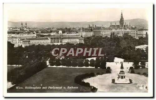 Ansichtskarte AK Wien Heldenplatz mit Parlament u Rathaus