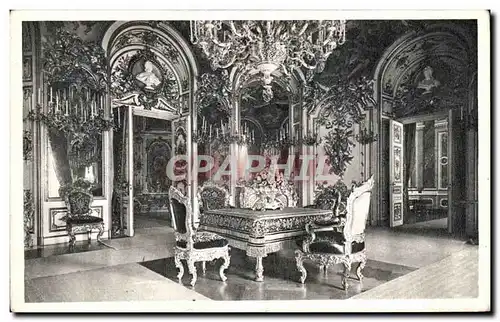 Cartes postales Schloss Herrenchiemsee Schlafzimmer mit Tischleindeckdich Dining room