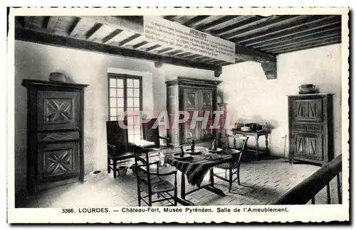 Cartes postales Lourdes Chateau Fort Musee Pyreneen Salle de L Ameublement