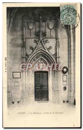 Cartes postales Clery La Basilique Porte de la Sacristie