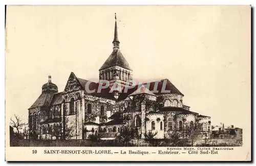 Cartes postales Saint Benoit Sur Loire La Basilique Exterieur Cote Sud Est