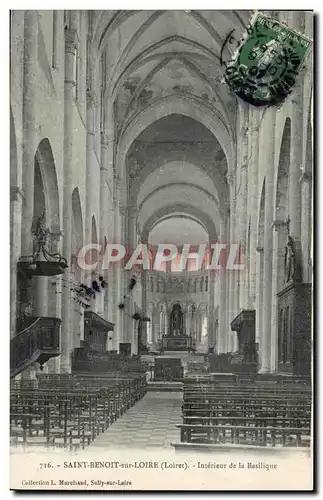 Cartes postales Saint Benoit sur Loire Interieur de la Basilique
