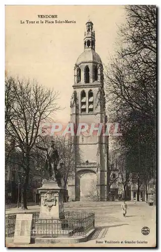 Cartes postales Vendome La Tour et la Place Saint Martin