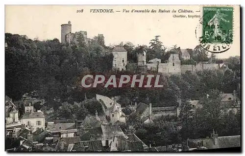 Cartes postales VendomeVue d Ensemble des Ruines du Chateau