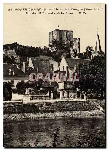 Cartes postales Montrichard Le donjon fin du et le Cher