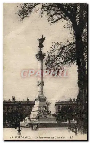 Cartes postales Bordeaux Le Monument des Girondins