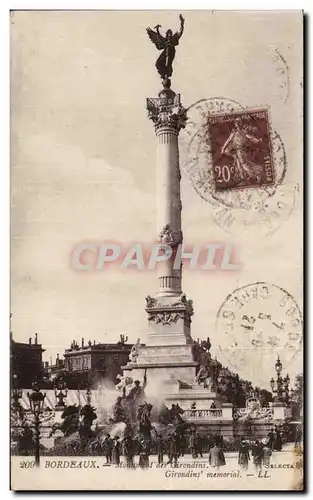 Cartes postales Bordeaux Monument des Girondins Girondins memorial