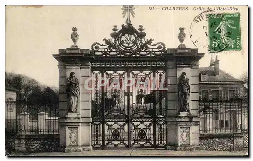 Cartes postales Chartres Grille de l Hotel Dieu