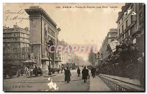 Cartes postales Paris Porte St Denis Les Boulevards