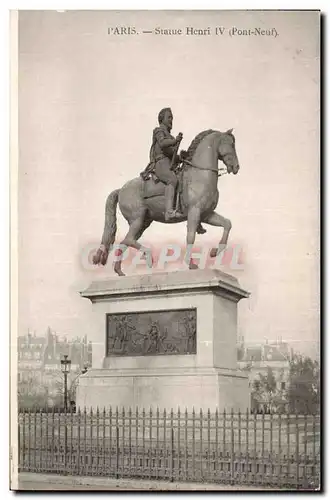 Ansichtskarte AK Paris Statue Henri IV Pont neuf