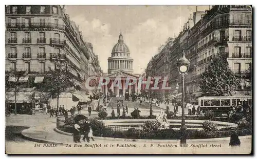 Cartes postales Paris La Rue Soufflot et le Pantheon