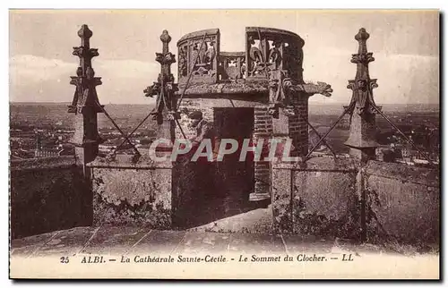 Ansichtskarte AK Albi La Cathedrale Sainte Cecile Le sommet du Clocher