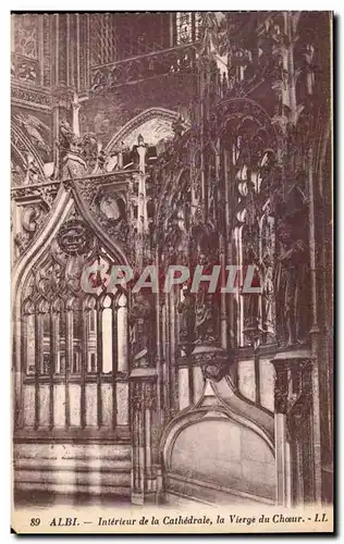 Cartes postales Albi Interieur de la Cathedrale La Vierge du Choeur