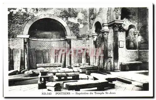 Cartes postales Poitiers Bapistere du Temple St Jean