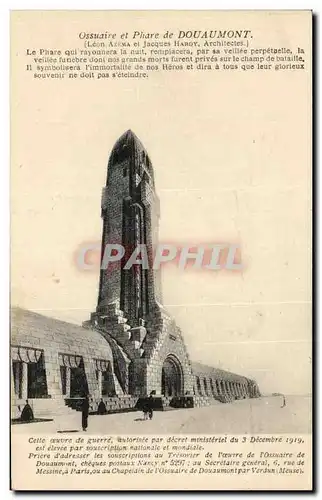 Cartes postales Ossuaire et Phare de Douaumont