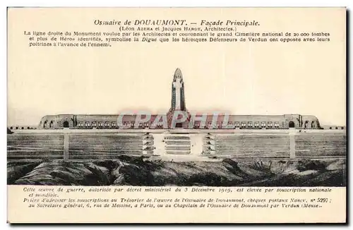 Ansichtskarte AK Ossuaire de Douaumont Facade Principale